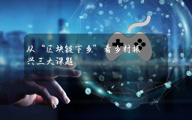 从“区块链下乡”看乡村振兴三大课题