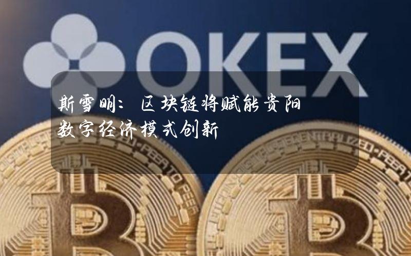 斯雪明：区块链将赋能贵阳数字经济模式创新