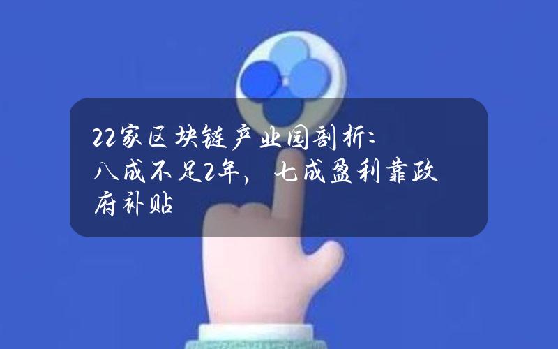 22家区块链产业园剖析：八成不足2年，七成盈利靠政府补贴