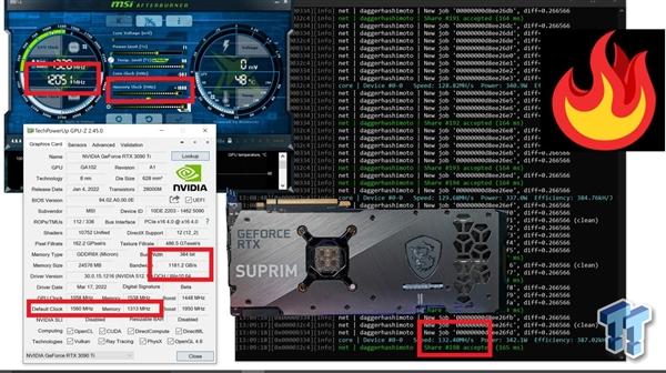 NVIDIA RTX 3090 Ti显存超频24GHz:挖矿性能暴涨25%