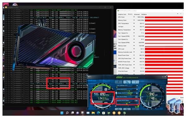 NVIDIA RTX 3090 Ti显存超频24GHz:挖矿性能暴涨25%